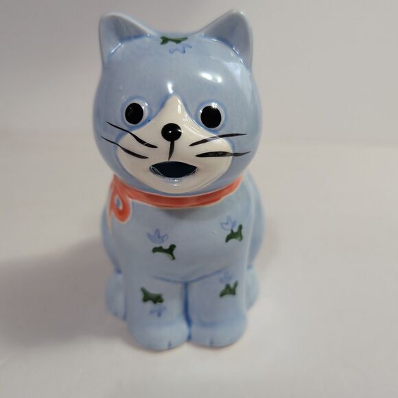 Vtg Otagiri Ceramic Blue Cat Salt & Pepper Shaker & Creamer Set 1980's - Picture 3 of 16
